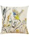 Khazna Decorative Throw Pillow Covers 18x18 inches Set of 4 Birds Butterfly and Plant Cushion Covers 45cm x 45cm Boho Linen Square Throw Pillow Cases for Living Room Sofa Couch Bed Pillowcases (khaki)