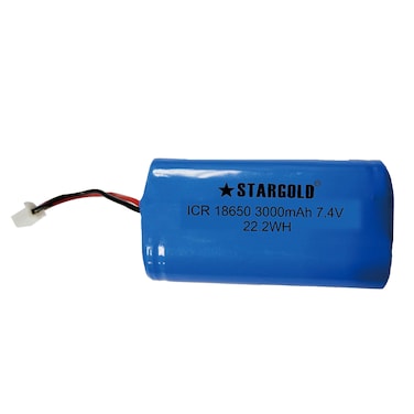 STARGOLD ICR 18650 Rechargeable Lithium Battery &ndash; 3000mAh 7.4V (22.2Wh)