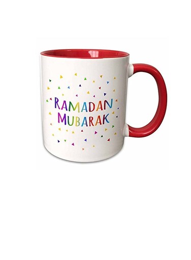 Ramadan Mubarak Two Tone Mug, 11 oz, Red