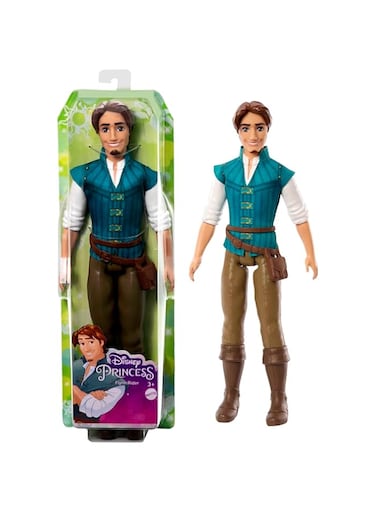 Mattel Disney Princess Toys, Posable Flynn Rider Fashion Doll in Signature Look Inspired by the Disney Movie Tangled, Gifts for Kids, HLV98