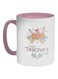 Happy Teachers Day Printed Coffee Mug Pink/White/Orange 325ml