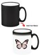 Color Changing Heat Sensitive Ceramic Mug, Image Revealed When HOT Liquid is Added! Butterfly-01