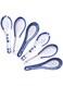 KASTWAVE Soup Spoon, Ceramic Chinese Spoon Set 6 Piece Blue and White Porcelain Soup Spoon Reusable Dining Spoon Ramen Soup Spoon Wonton Dumpling Miso Soup Spoon, Home Kitchen Dining Spoon