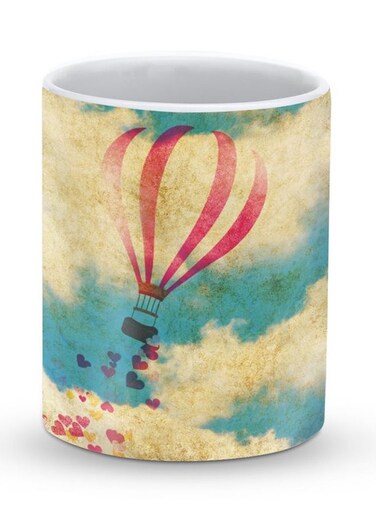 Premium Spreading The Love Designer Mug Blue/Beige/Pink