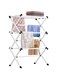 FGOGO Foldable Clothes Drying Stand,Household Drying Rack Clothing Collapsible,Sturdy Durable Towel Laundry Drying Rack For Indoor, Outdoor, Balcony,Pool - White