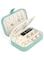 Blythornix Jewelry Box for Women, PU Leather Mini Travel Portable Display Jewelry Storage Organizer Girl Jewelry Case for Rings, Earrings, Necklace, Bracelets, Small Jewelry Accessories Green