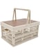 Picnic Basket, Foldable Camping Basket with Wooden Board, Waterproof Outdoor Picnic Organizer, Large Capacity, Collapsible Basket for Camping, Picnic, Home &amp; Car (Medium 30cm /