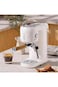 Manual Espresso Machine &ndash; 2-in-1 Thermo-Block System, Electric Cappuccino Maker, White Design