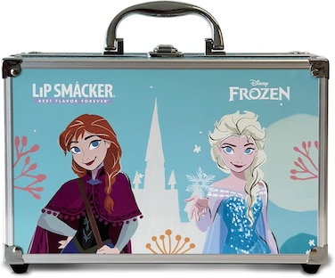 Lip Smacker Frozen Cosmetic Bag For Kids, Gift Set With 40+ Pieces, Colorful Makeup Face, Lips And Nails, Hair Accessories The Perfect Princess Look