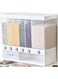 Fetcoi White Wall Mount Dry Food Dispenser, 6-In-1 Rice Coffee Bean Dispenser Wall Cereal Dispenser Countertop, 22lbs Capacity