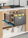 Metal Pull-Out Cabinet Drawer Shelf Organizer Slide Out Drawer Storage Shelves Kitchen Storage Rack Roll-Out Sliding Drawer Sliding Under Sink storage with Silent Slide