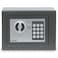Rubik Mini Electronic Digital Security Safe Deposit Box With Electronic Keypad Lock and Physical Key For Home Office Hotel Jewelry Passport Watches Cash Storage (Dark Grey)