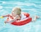 FREDS SWIM ACADEMY SWIMTRAINER 'Classic' Red - Advanced swimming trainer for children from 3 months to 4 years, effective swimming aid to promote free swimming