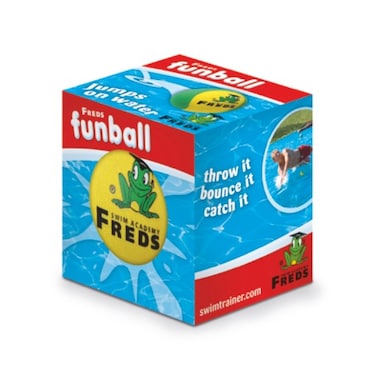 FREDS SWIM ACADEMY Funball, Mini Children's Play Ball for the Beach, Jumps up to 30 m on Water, Water Toy Made of Silicone with Lycra Fabric, Ideal as a Pool and Beach Toy for the Whole Family