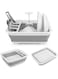 ZOUYO Collapsible Dish Drying Rack Portable Dish Drainer Dinnerware Organizer for Kitchen Counter RV Storage Campers
