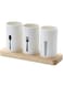 JANNAH Flatware Organizers Creative Chopsticks Drain Tableware Storage Box With Wooden Base Countertop Cutlery Organizer(White)