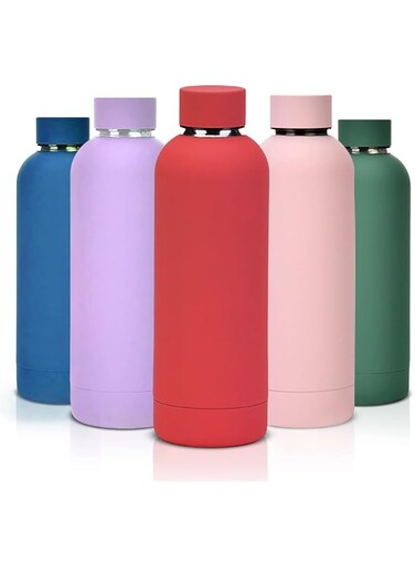 Stainless Steel Water Bottle, Double Wall Insulated Vacuum 500 ML, Leakproof,BPA Free, keeps drinks cold or hot, perfect for gym, sports drinks (green)