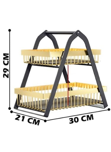 Two Tier Fruit Basket Storage Rack