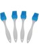 Silicone Basting Pastry and Bbq Brushes (Set of 4) Durable, Heat Resistant Kitchen Utensils - Dishwasher Safe- Soft and Flexible- Essential Cooking Gadget, Bakeware Tool and Culinary Equipment- blue