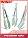 Kitchen Tongs For Cooking,Set Of 3 Small Silicone Tongs,Food Grade Mini Serving With Tips,Green