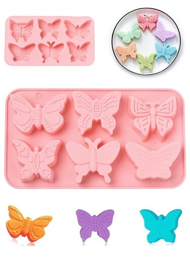 Cavity Non-Stick Butterfly Shaped Silicone Baking Mould, Food Grade DIY Baking Tool for Chocolate Cake Jelly Candy Fondant Dessert, Ideal for Home Bakery Party Holiday Decor