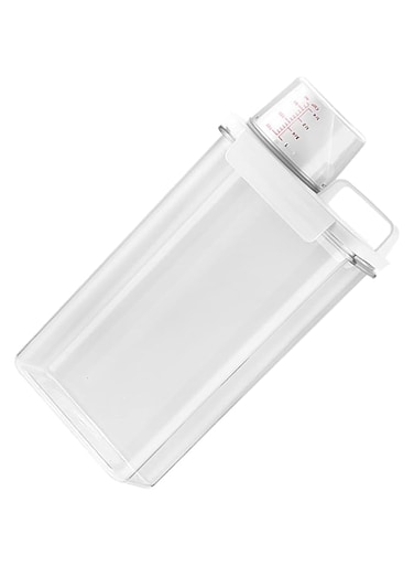 Generic Laundry Detergent Dispenser with Measuring Cup Washing Liquid Box Dry Grain Dispenser for Cereals, 2.3L