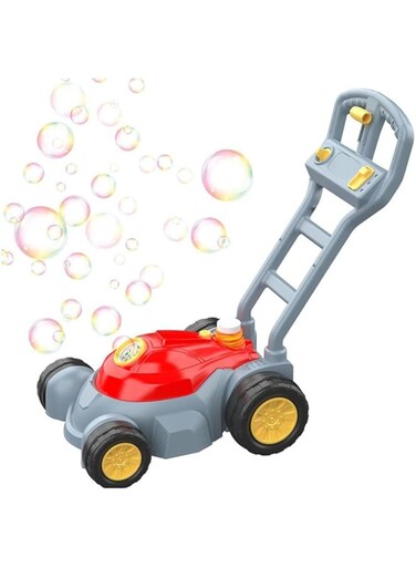 Fitto Automatic Bubble Blowing Mower with Bubble Bottle - Hand-Push Trolly Design, Perfect For Outdoor Playtime