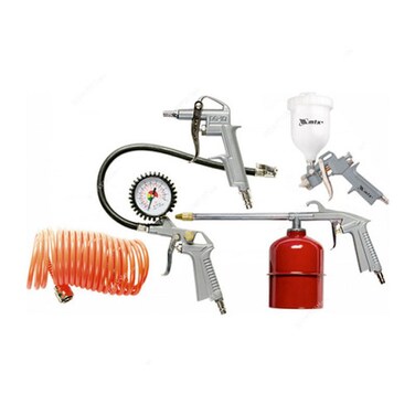 MTX Pneumatic Tool Set, 573049, 1/4 Inch Connection Size, 5 Pcs/Set