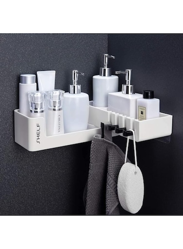 KASTWAVE Bathroom Storage Organizer with 4 Hooks