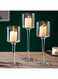 DERANQIIUA Christmas Candle Holder, Pack of 3 Elegant Candle Holder High Candle Holder Pillar Candles Tea Lights Table Decoration for Wedding Dining Table Bathroom Birthday Party Decoration (Clear)