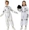 Astronaut Costume for Kids &ndash; Realistic White Space Suit Jumpsuit, Unisex Premium Outfit - Medium