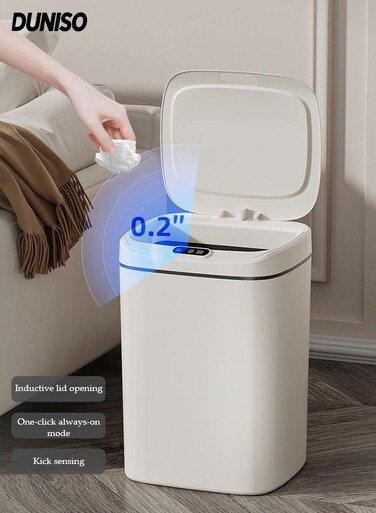 Touchless Trash Can with Three modes&iuml;&frac14;&OElig;12L Automatic Motion Sensor Rubbish Can with Lid&iuml;&frac14;&OElig;Intelligent Can for Bathroom,Bedroom,Kitchen,Office,Living Room,Toilet