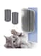 HALAMODO 2 Pack Cat Self Grooming Brushes (Longer and Softer), Cat Wall Corner Grooming Comb, Scratcher and Corner Brush for Cats, Softer Corner Massage Toy for Cats,Puppy-Grey