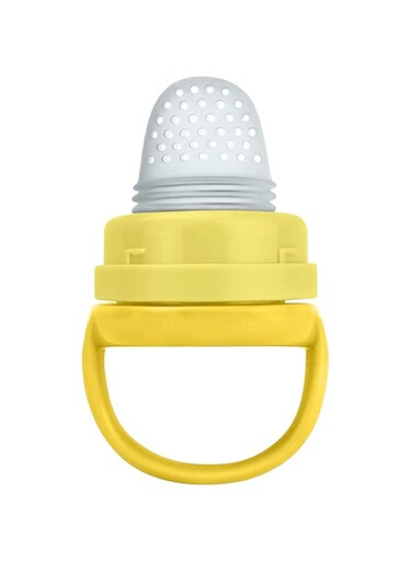 green sprouts Sprout Ware Plant-Plastic First Foods Feeder Made from Plants, Encourages Self-Feeding, Soft Silicone Bulb, Yellow