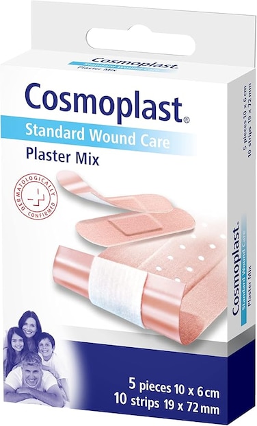 Cosmoplast Universal Plasters 15-Pieces, Pink