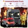 The Toys Home Licensed Scania Kids Ride-On Truck Yellow Push Along Car with Steering Wheel Lights and Sounds Horn and Music Under-Seat Storage 18 Months+ Red