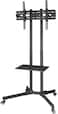 Hama 220874 Trolley Tv Stand With Castors, Up To 75, Height-Adjustable, Black