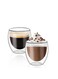 Glass Coffee Cups 250ml Double Wall Coffee Mugs for Latte Cappuccino Espresso Milk Hot Drinks Tea Glass Cups [2 Cups]