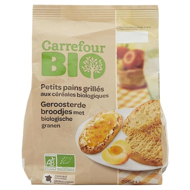 Carrefour Bio Organic Cereal Rusks 225g