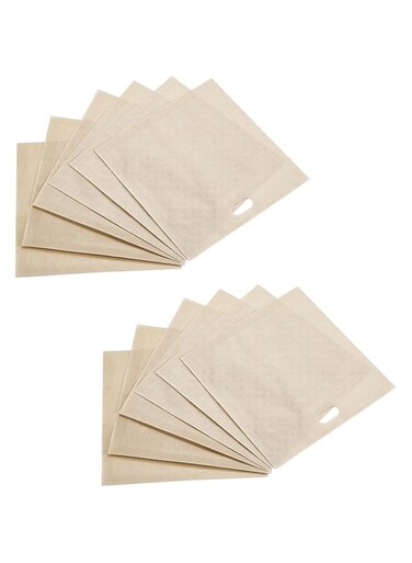 Paporich Non Stick Toaster Sandwich Bags, Reusable and Heat Resistant, Washable Toaster Bags for Toaster Microwave Grill Cheese Sandwiches, Toast Bags for Toast Sandwich Panini Snacks (Set of 12)