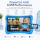 Modio M730 Kids Tablet 7 Inch HD Display, 6GB RAM + 256GB Storage, Android 13, Dual Camera, 4000mAh Battery, WiFi + Single SIM, Shockproof EVA Case with Accessories Blue