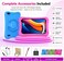 Modio M730 Kids Tablet 7 Inch HD Display, 6GB RAM + 256GB Storage, Android 13, Dual Camera, 4000mAh Battery, WiFi + Single SIM, Shockproof EVA Case with Accessories Blue