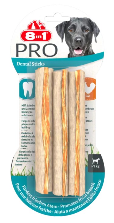 8in1 Delights Pro Dental Sticks 3Ct