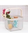 CBLDF Metal Mesh Steel Basket with Handle, Multi-functional Hanging Kitchen Baskets Fruit Basket Bin, Durable Garden Baskets for Harvesting Vegetables, Bathroom, Cabinet Home, Shopping (Small, White)
