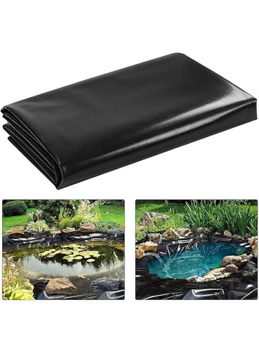 HLJPL Garden Pond Membrane Black Waterproof Fish Pond Skins Rubber Liner 0.4mm Thick Tear-Resistant Anti-Seepage for Pool, Water Garden, Fountain (Color : B15, Size : 2x2m/6.6x6.6ft)