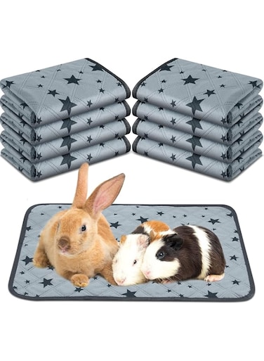 2-Pack Washable Fleece Cage Liners for Guinea s, 60x44CM Eco-Friendly Pee Pads, Leak-proof Bedding for Multiple Small Pets Including Hamsters, Rabbits, Dogs, Chinchillas; Highly Absorbent, Reusable