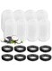 AOHRYME 8+8PCS Cat Water Fountain Filters, Cat Fountain Filter Replacement for 108oz/3.2L &amp; 67oz/2L Stainless Steel Cat Water Fountain, Pet Fountain Activated Carbon Replaced Filter