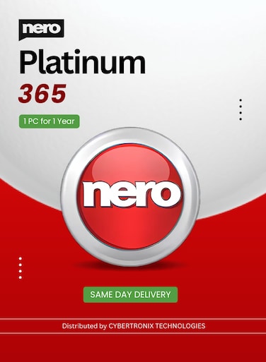 Nero Platinum 365   1 PC for 1 Year   Digital License   SAME DAY DELIVERY