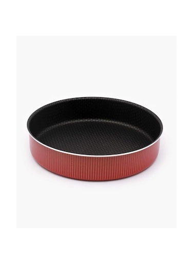 Royalford Teflon Plus Baking Tray , Aluminum, 28 CM, Red, RF-6633