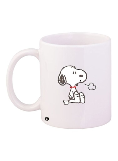 Snoopy Dog Printed Coffee Mug White/Black/Red
